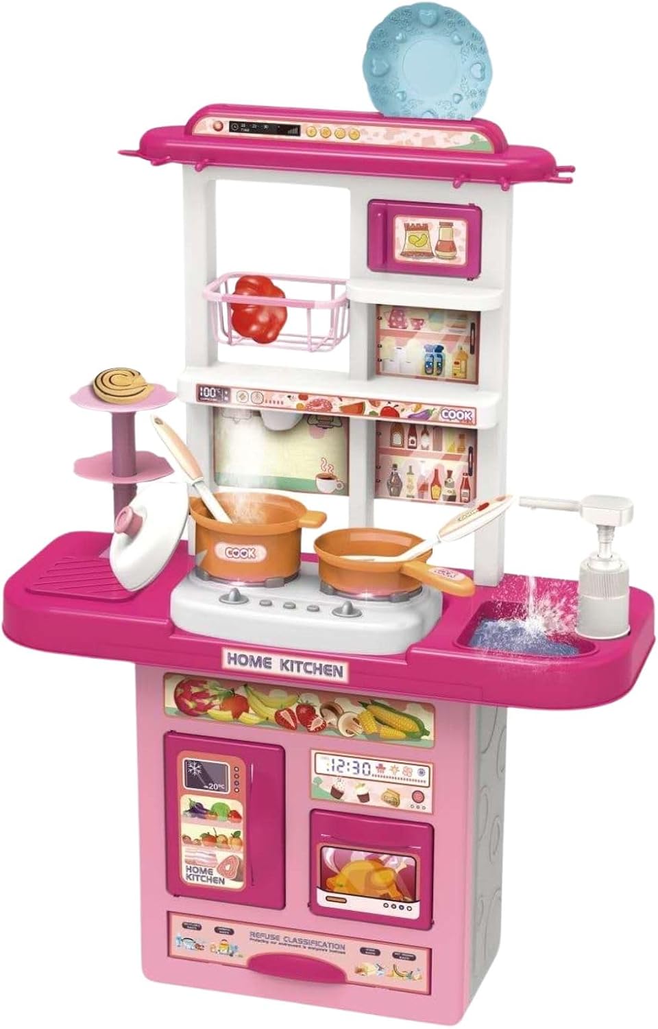 Cozinha Infantil de Brinquedo Grande Completa Solta Água e Som Com Acessórios Completa - Oferta Mês das Crianças