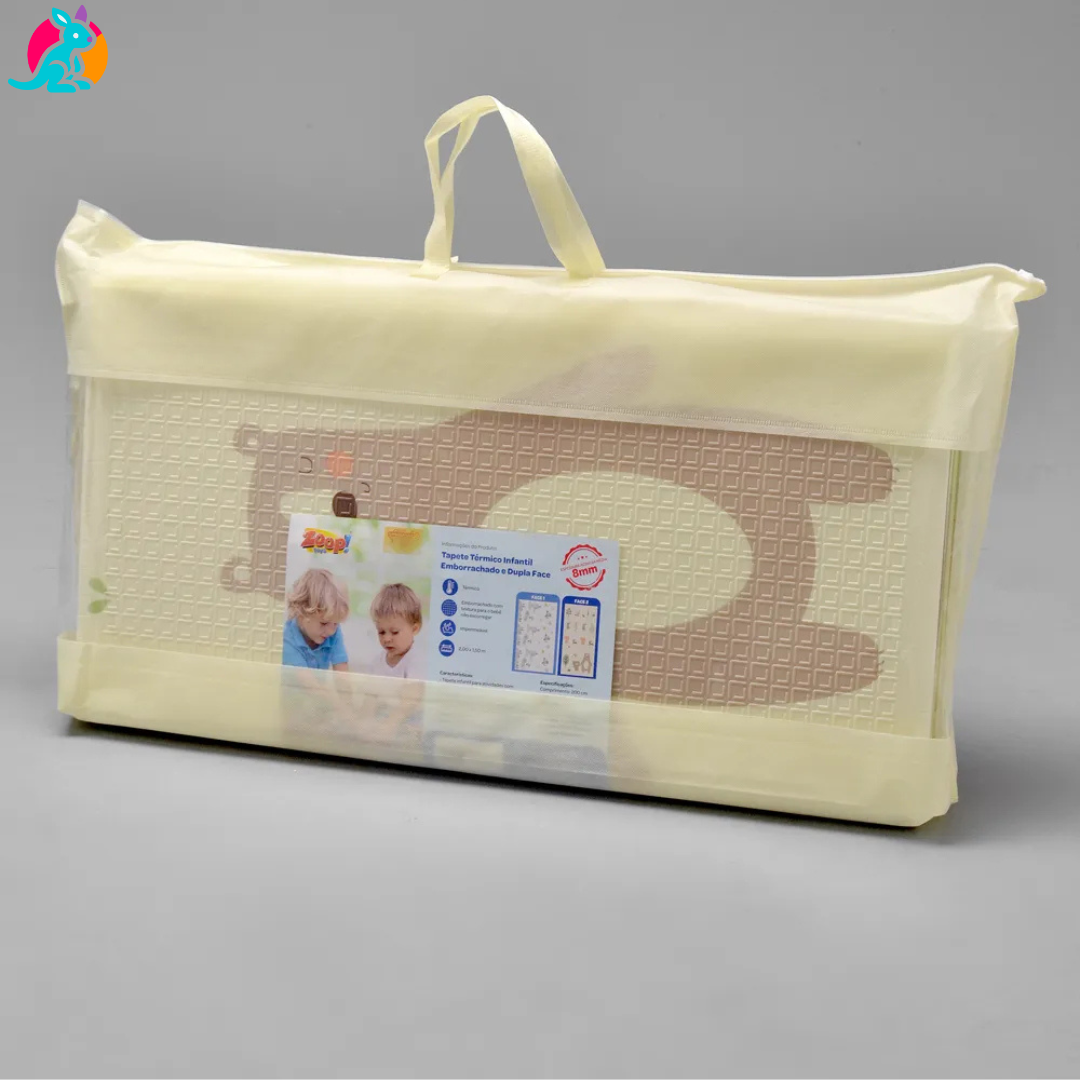 Tapete de Atividades Infantil Dobrável Dupla Face JoyToy 200x180cm + Bolsa para Guardar