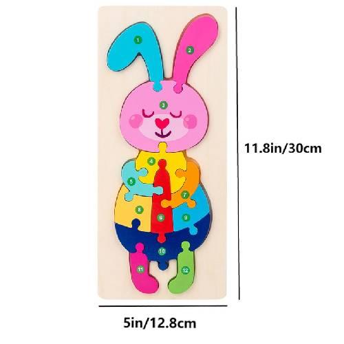 Quebra Cabeça de Madeira 3D - Aprendendo com Diversão