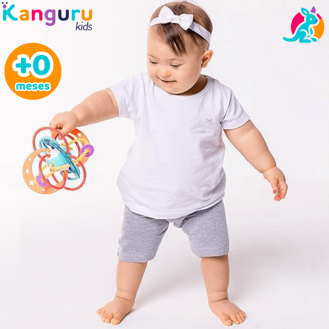 Chocalho Sensorial de Mão Para Bebês - SpaceBall