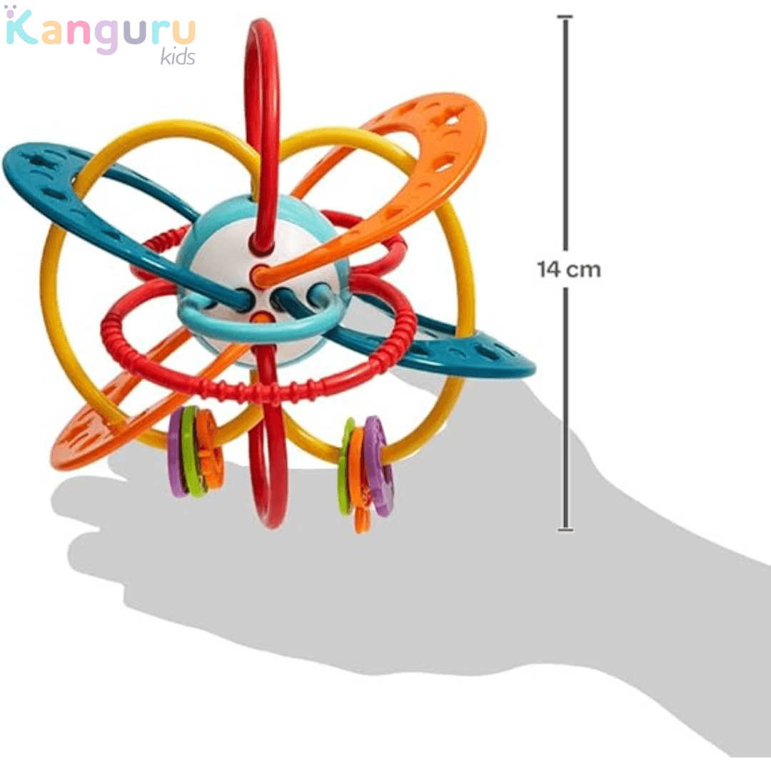 Chocalho Sensorial de Mão Para Bebês - SpaceBall