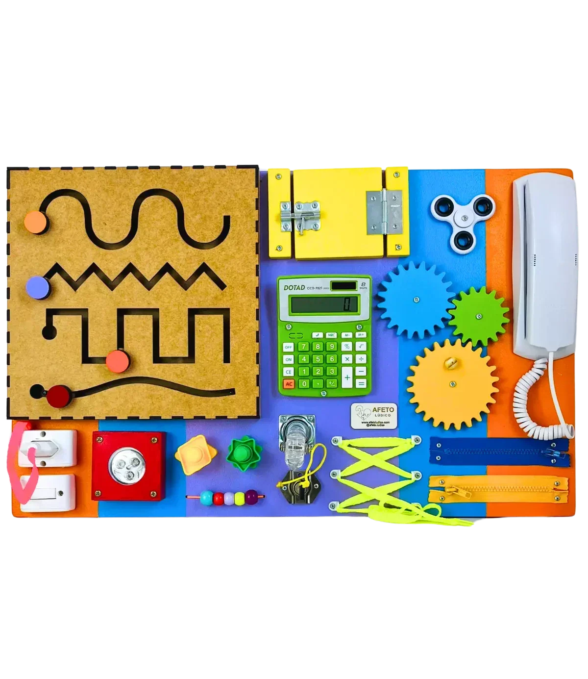 Painel Sensorial de Atividade Educativas 40x65cm- Colorido