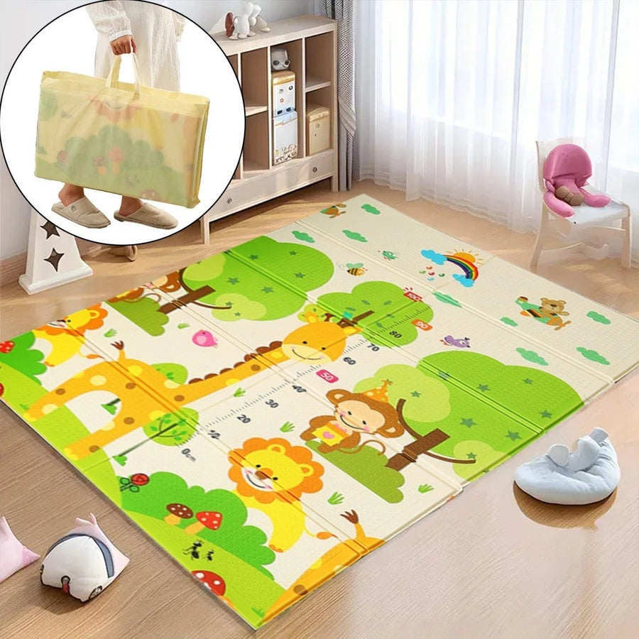 Tapete de Atividades Infantil Dobrável Dupla Face JoyToy 200x180cm + Bolsa para Guardar