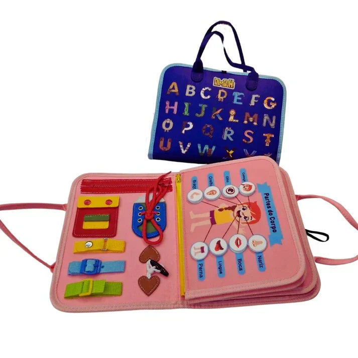 Maleta Montessori com +22 Atividades Sensoriais - Desenvolvimento Garantido