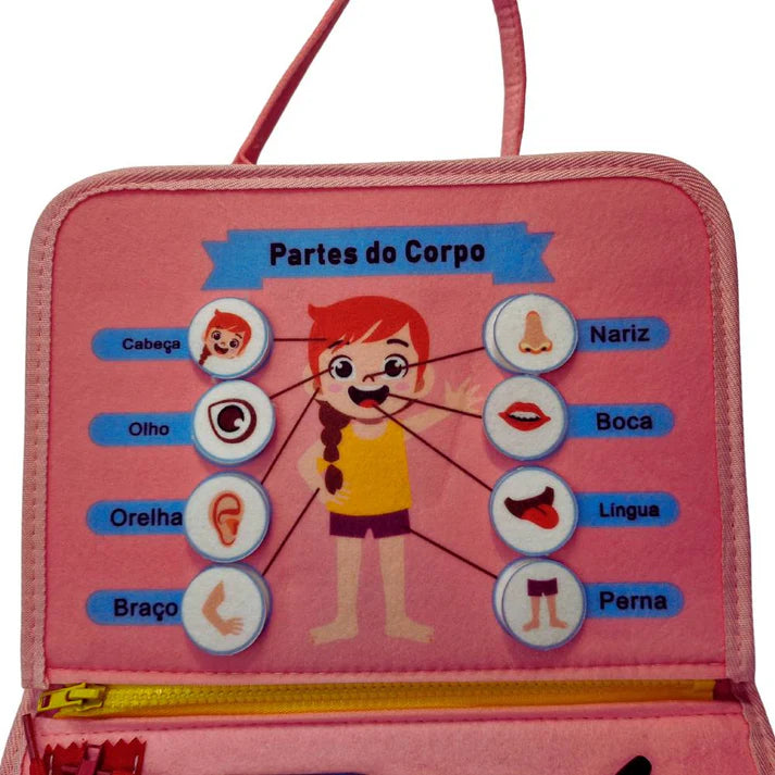 Maleta Montessori com +22 Atividades Sensoriais - Desenvolvimento Garantido