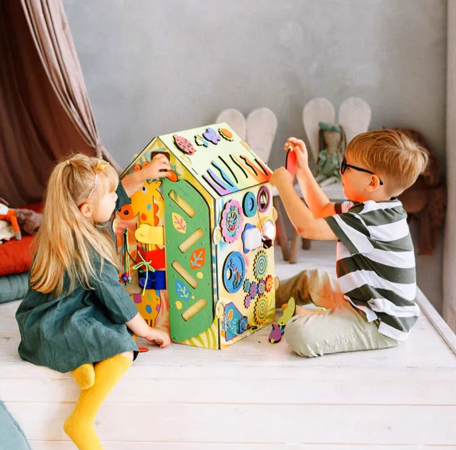 Casinha Sensorial Divertida - Mdf Com Iluminação