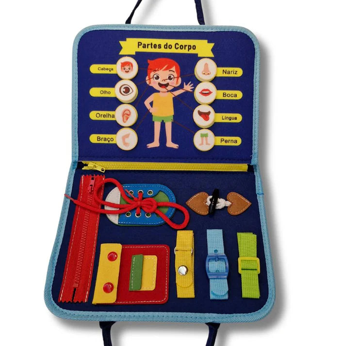 Maleta Montessori com +22 Atividades Sensoriais - Desenvolvimento Garantido