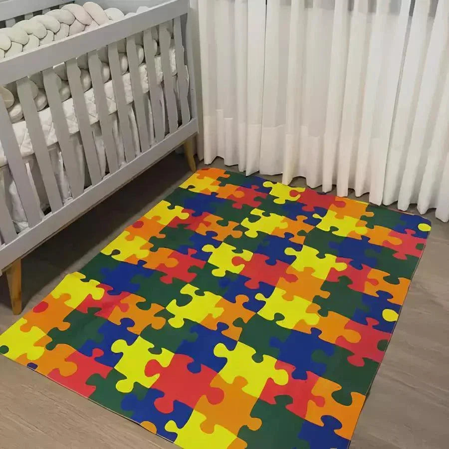 Tapete Quebra-Cabeça Colorido