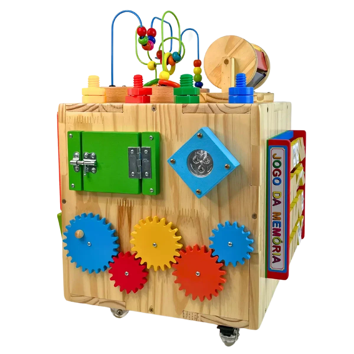 Cubo Sensorial Afeto 38x57cm com 17 atividades