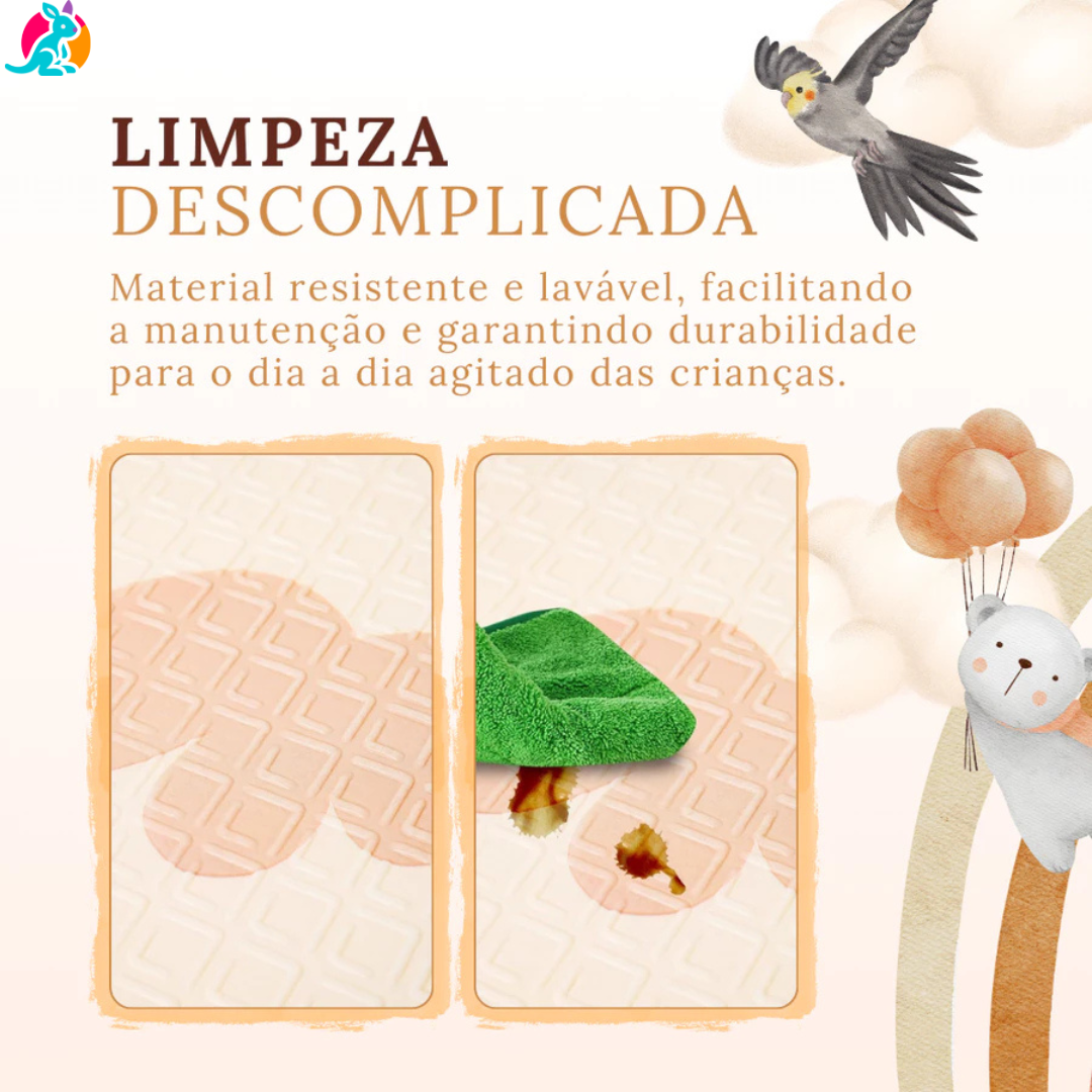 Tapete de Atividades Infantil Dobrável Dupla Face JoyToy 200x180cm + Bolsa para Guardar