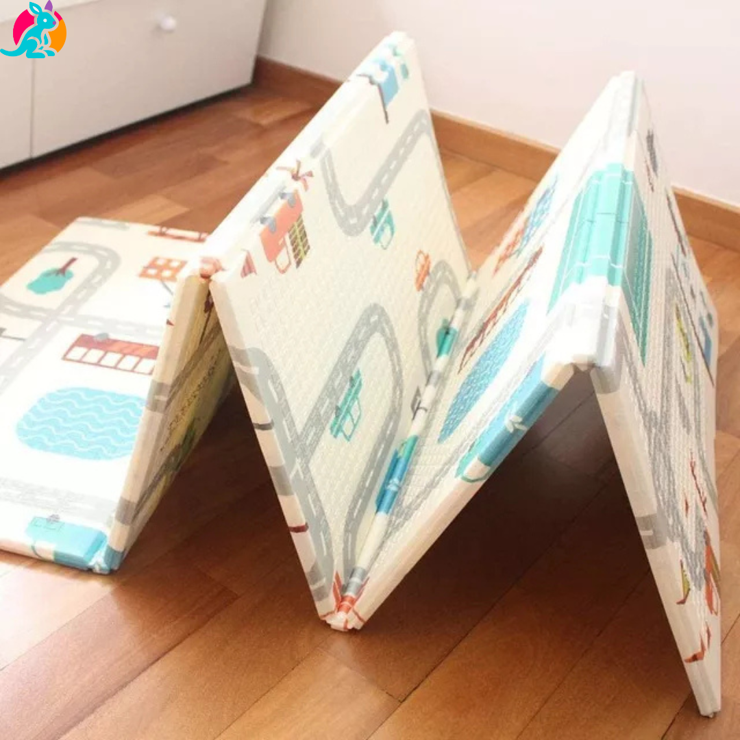 Tapete de Atividades Infantil Dobrável Dupla Face JoyToy 200x180cm + Bolsa para Guardar