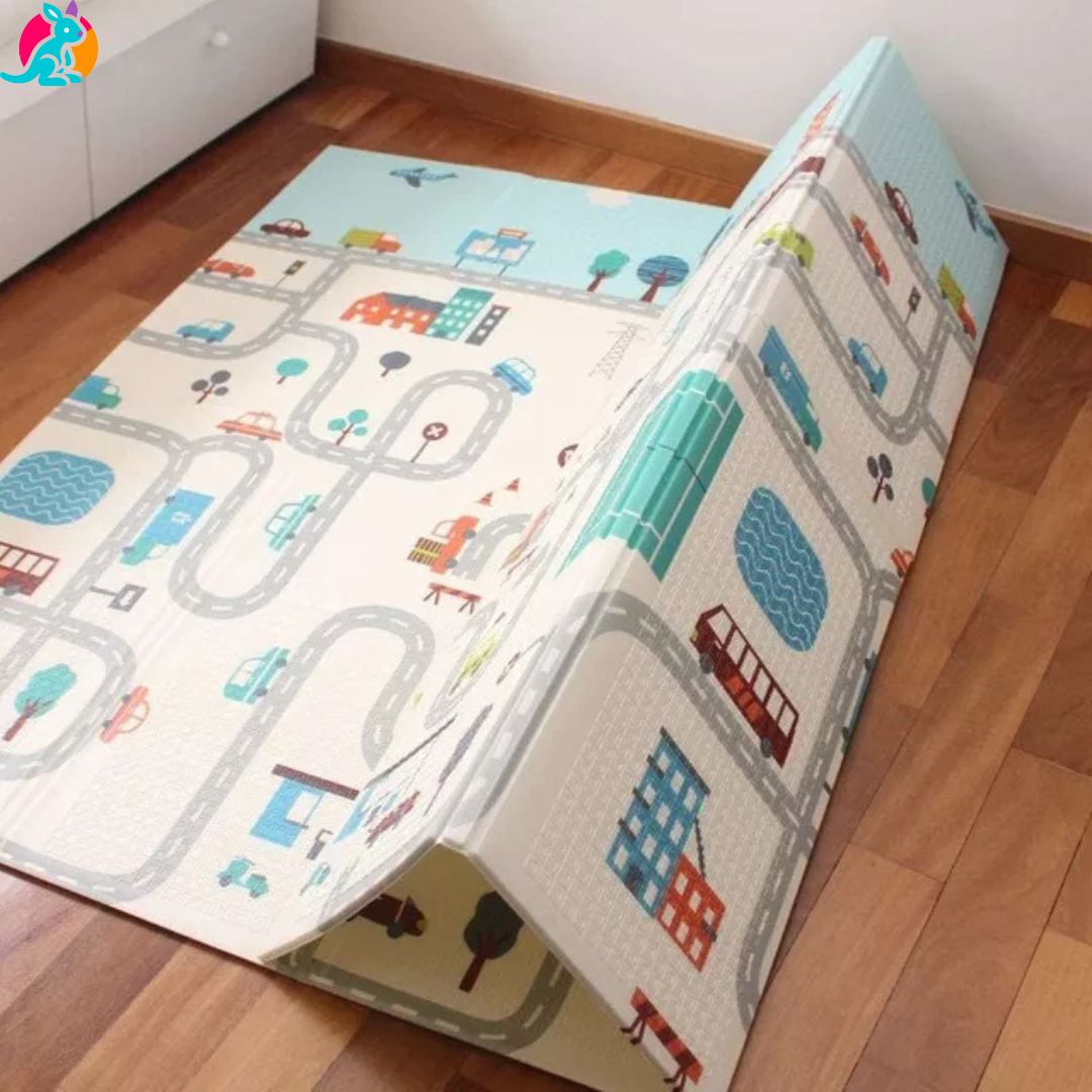 Tapete de Atividades Infantil Dobrável Dupla Face JoyToy 200x180cm + Bolsa para Guardar