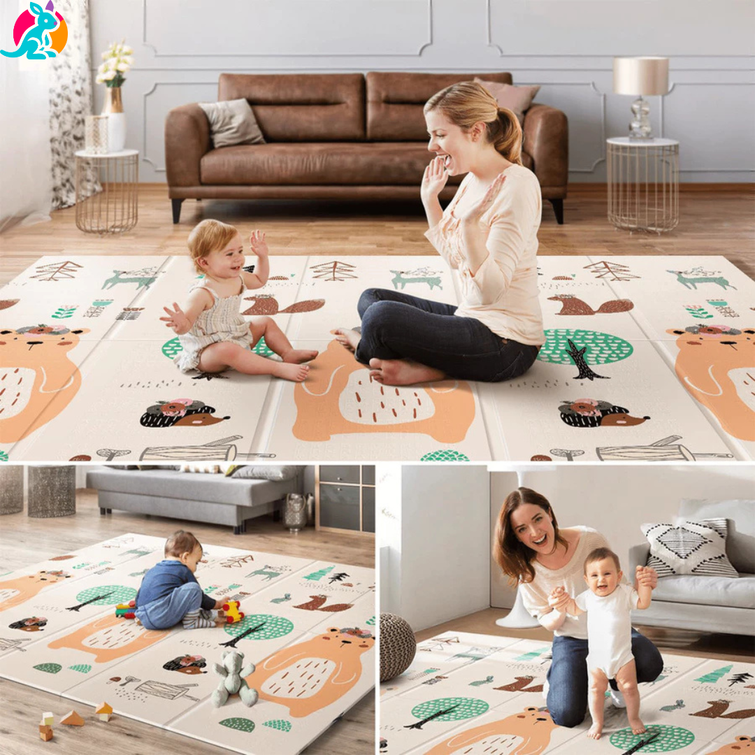 Tapete de Atividades Infantil Dobrável Dupla Face JoyToy 200x180cm + Bolsa para Guardar