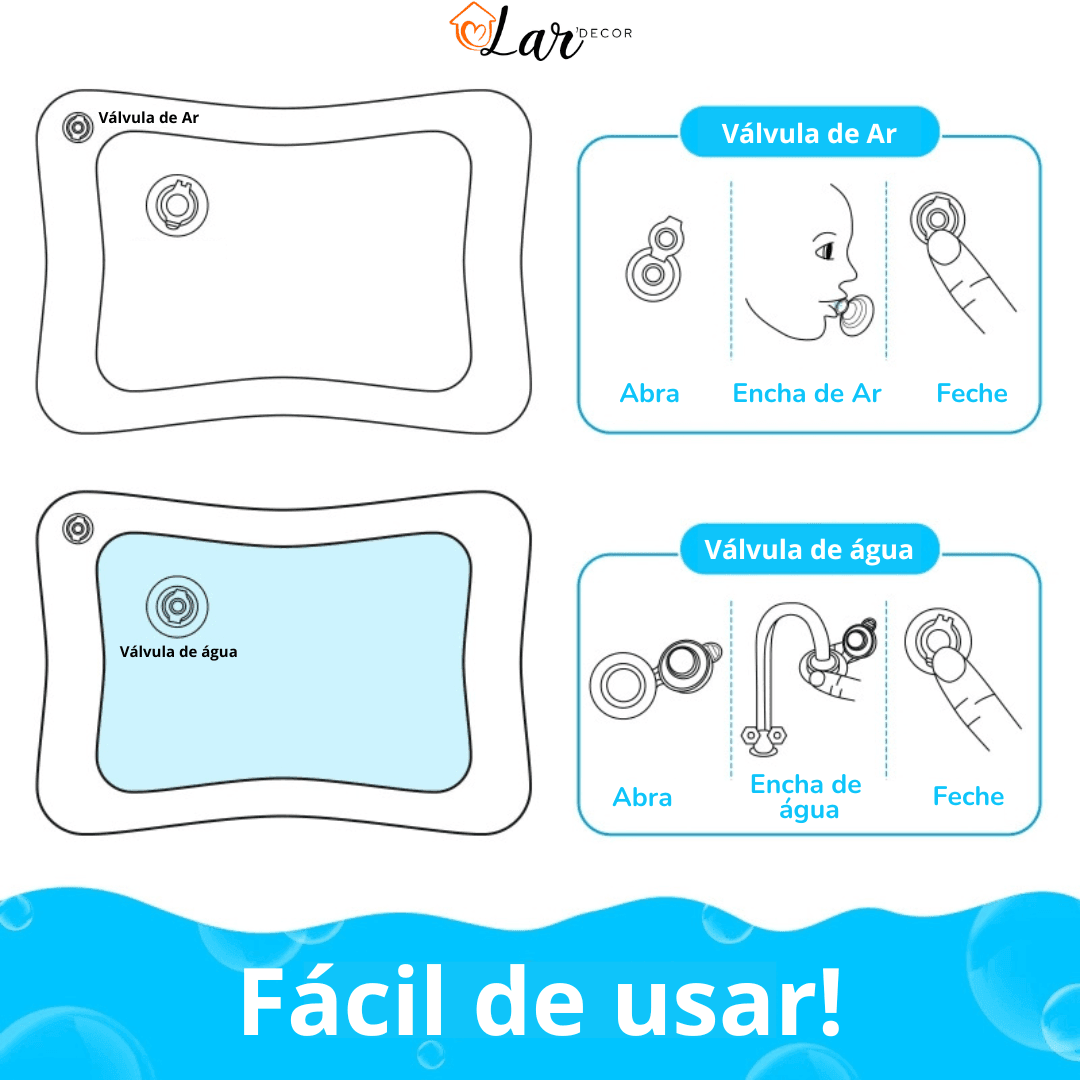 Tapete Sensorial de Água para Tummy Time - AquaBaby