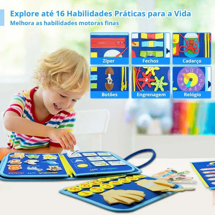 Maleta Montessori com +22 Atividades Sensoriais - Desenvolvimento Garantido