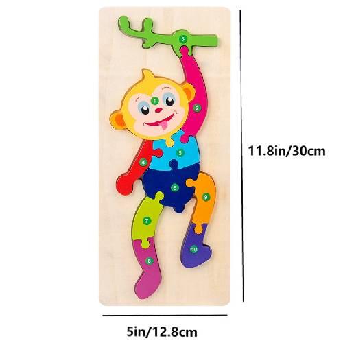 Quebra Cabeça de Madeira 3D - Aprendendo com Diversão