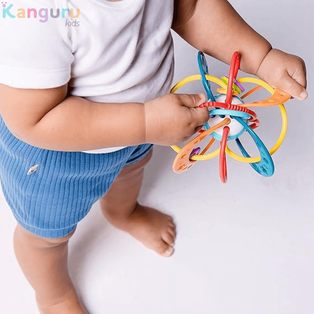 Chocalho Sensorial de Mão Para Bebês - SpaceBall