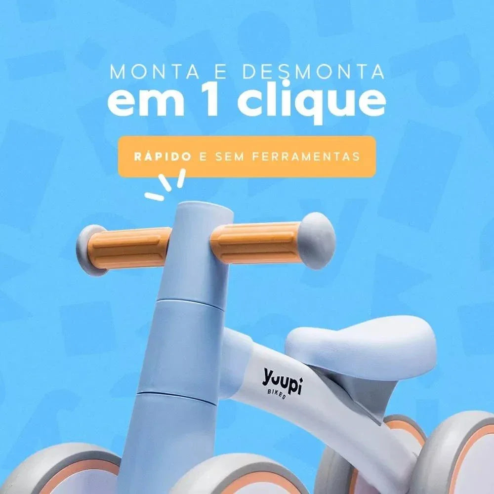Bicicleta De Equilíbrio Infantil 4 Rodas Yuupi