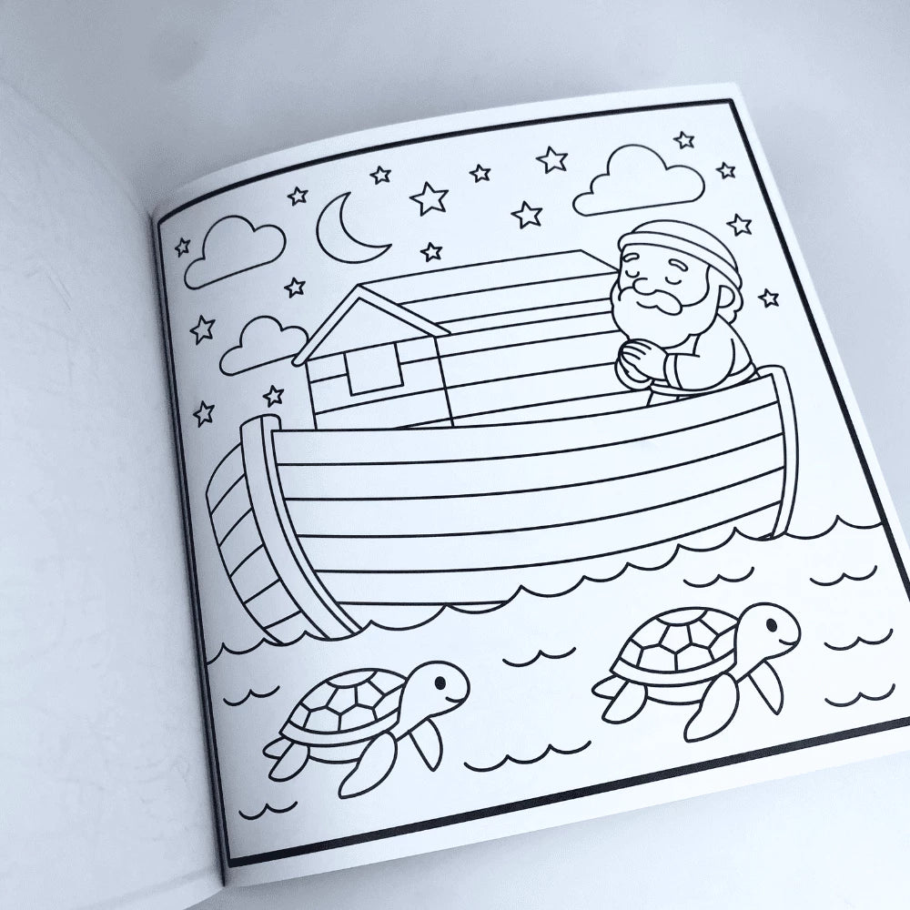 Kit Bible Goods Arca de Noé + Milagres de Jesus - Livro de Colorir