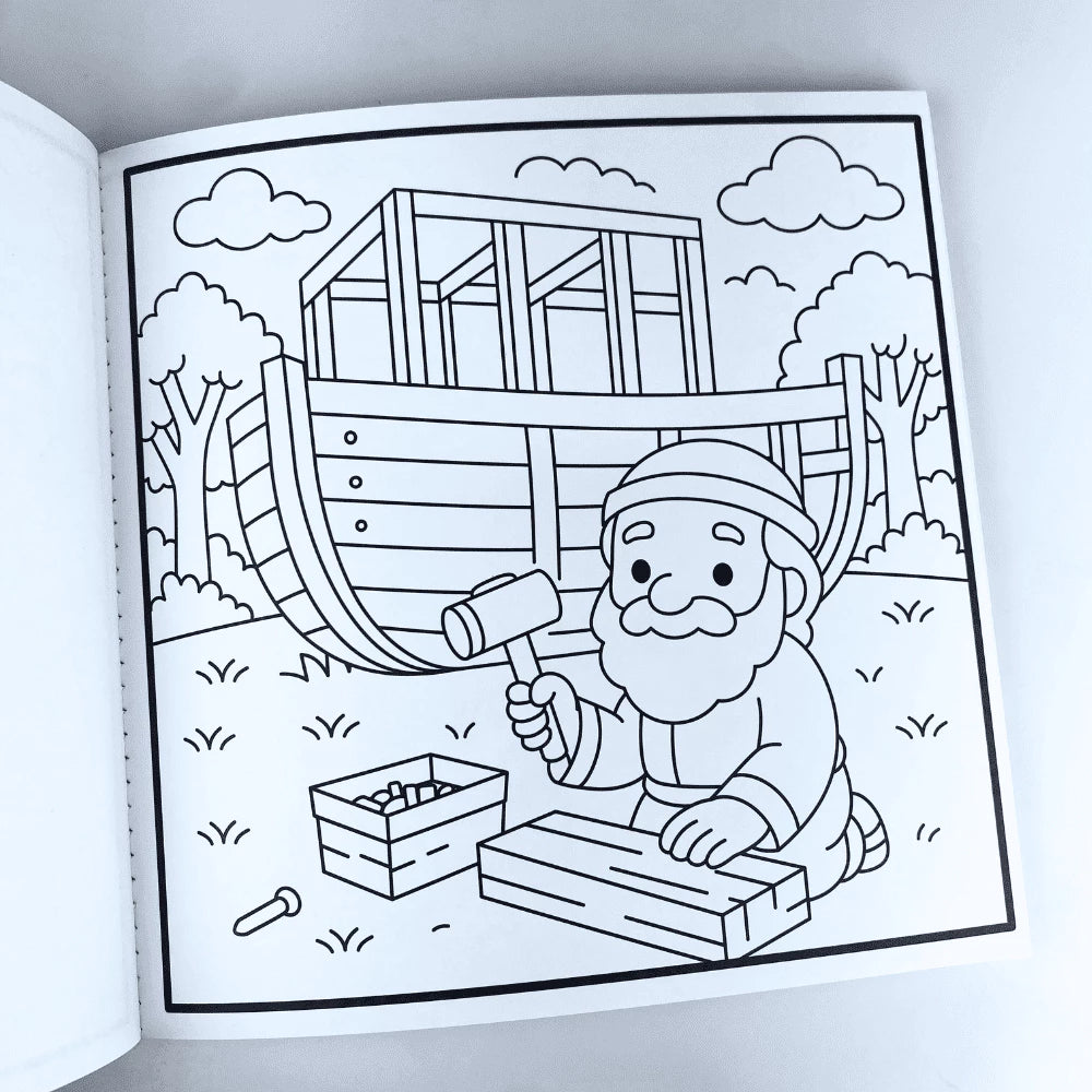 Kit Bible Goods Arca de Noé + Milagres de Jesus - Livro de Colorir