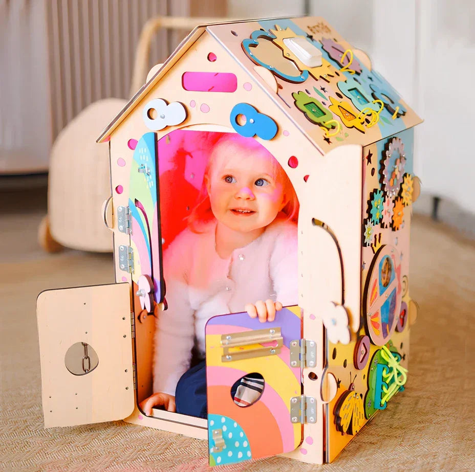 Casinha Sensorial Divertida - Mdf Com Iluminação