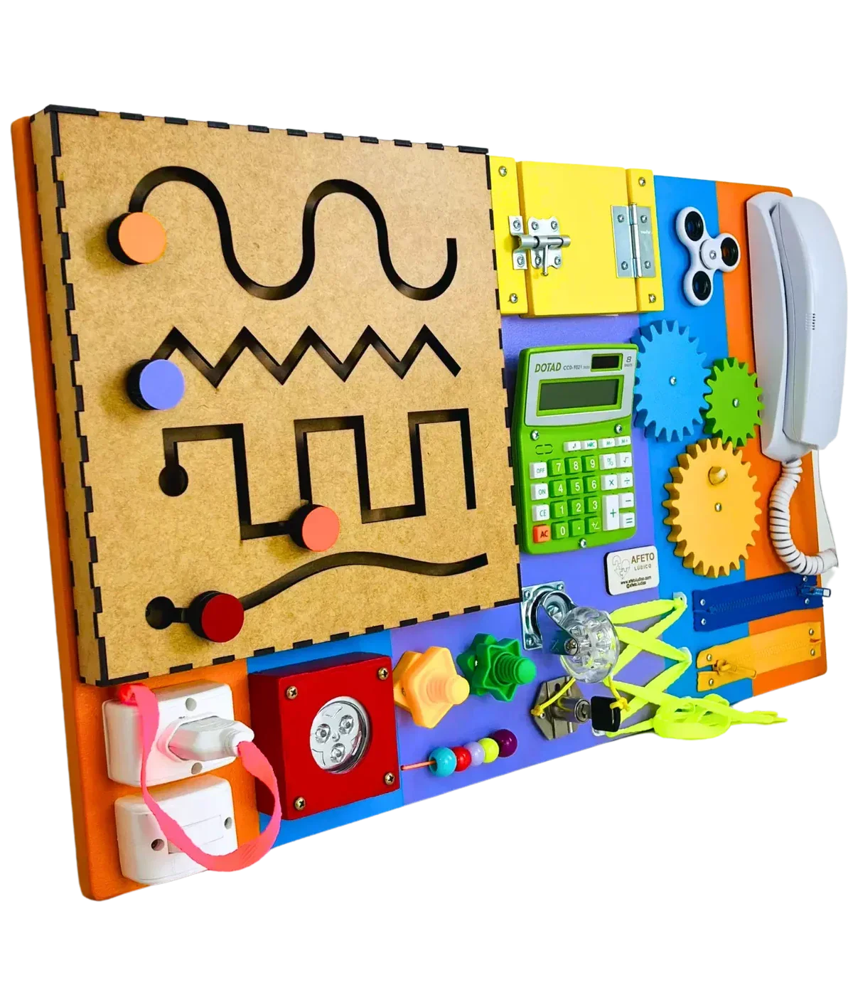 Painel Sensorial de Atividade Educativas 40x65cm- Colorido