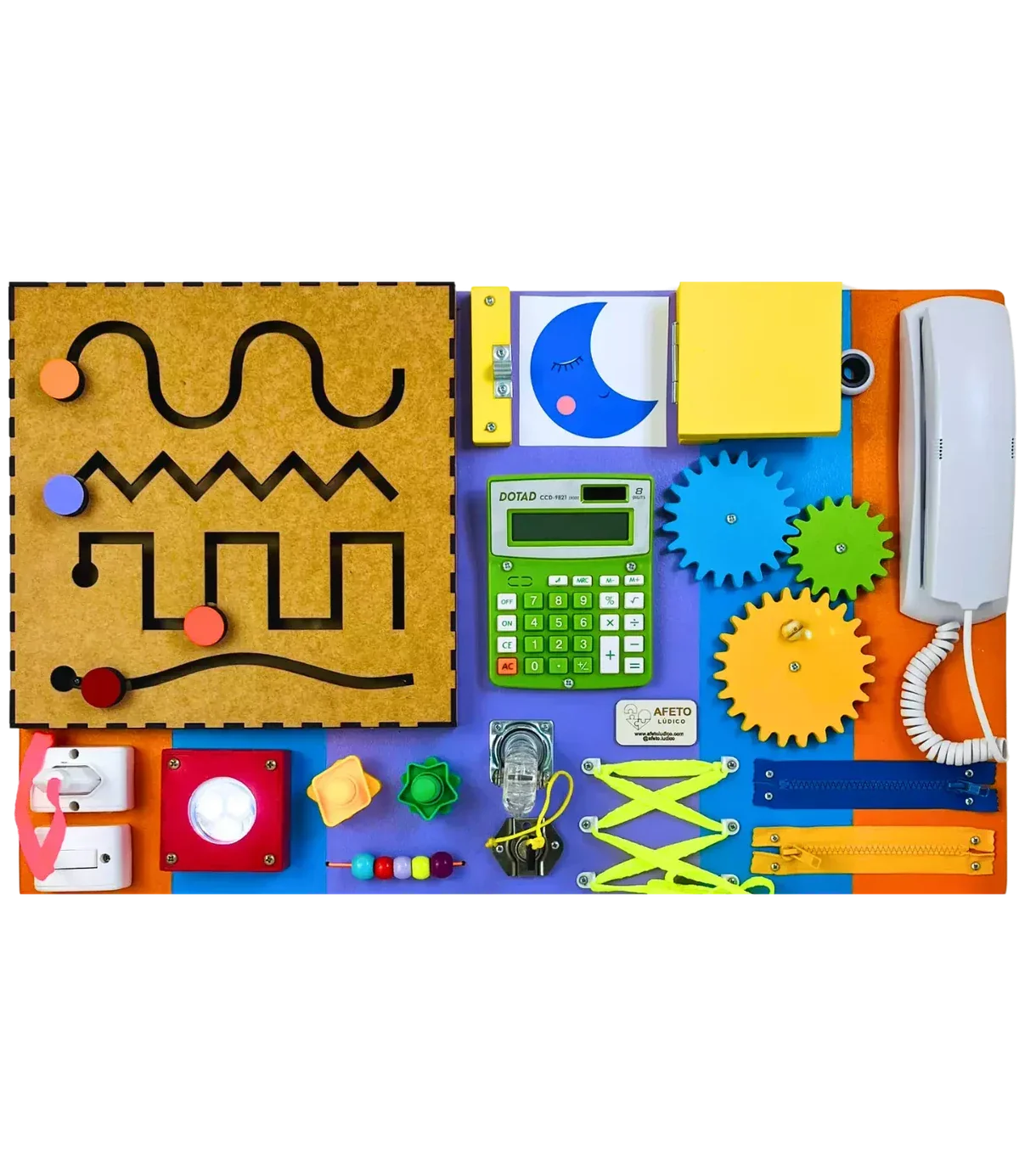 Painel Sensorial de Atividade Educativas 40x65cm- Colorido